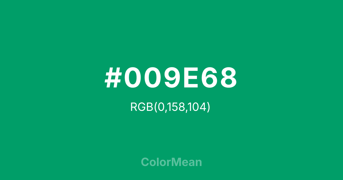 #009E68 color swatch