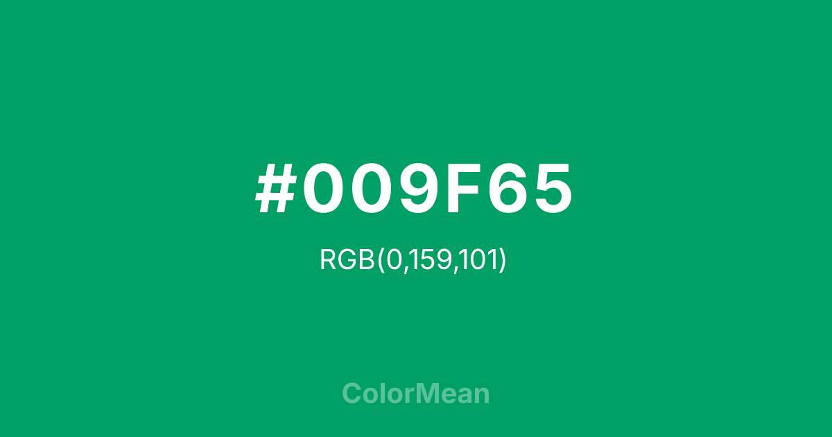 #009F65 color swatch
