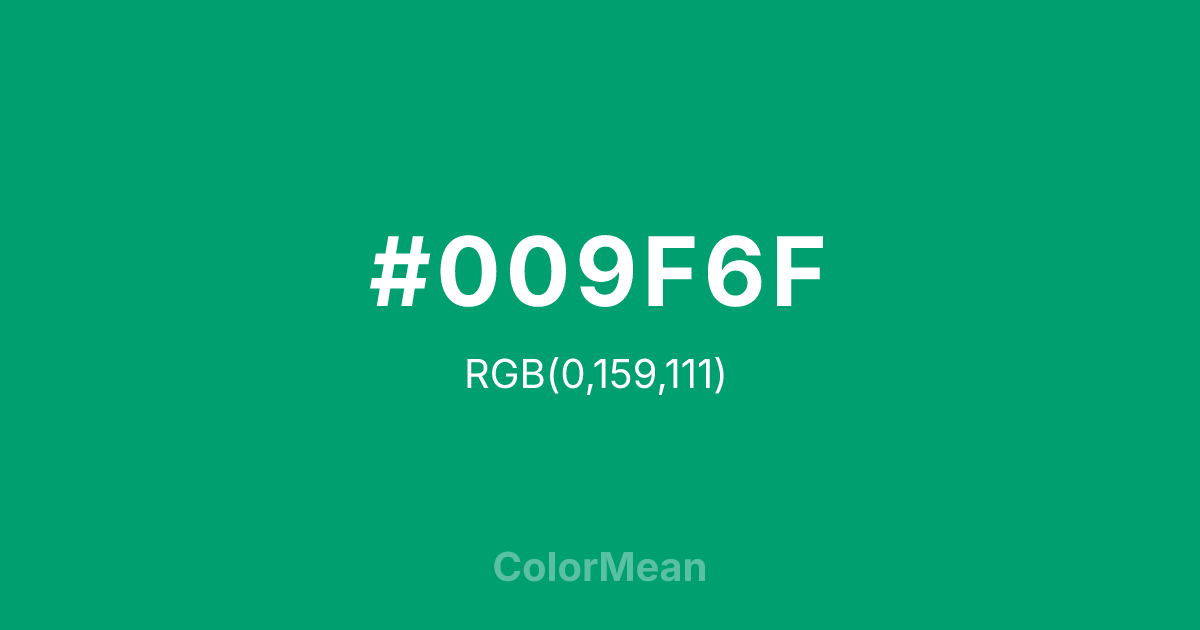 #009F6F color swatch