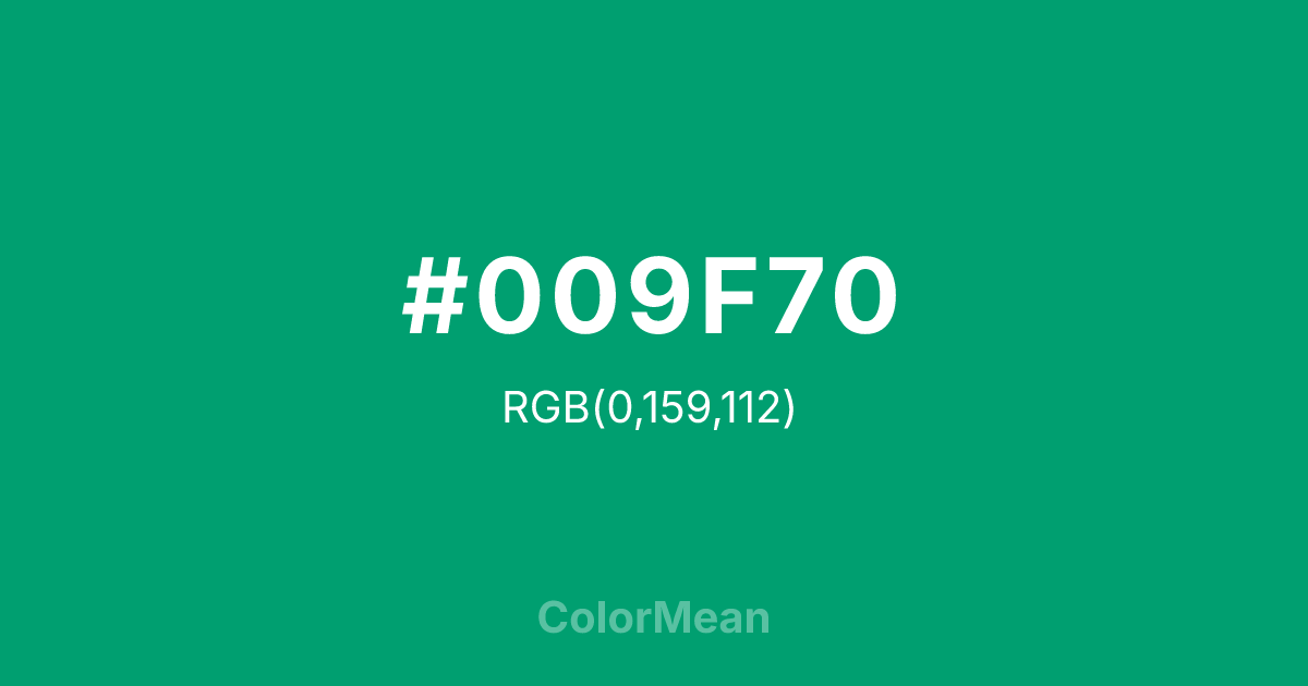 #009F70 color swatch