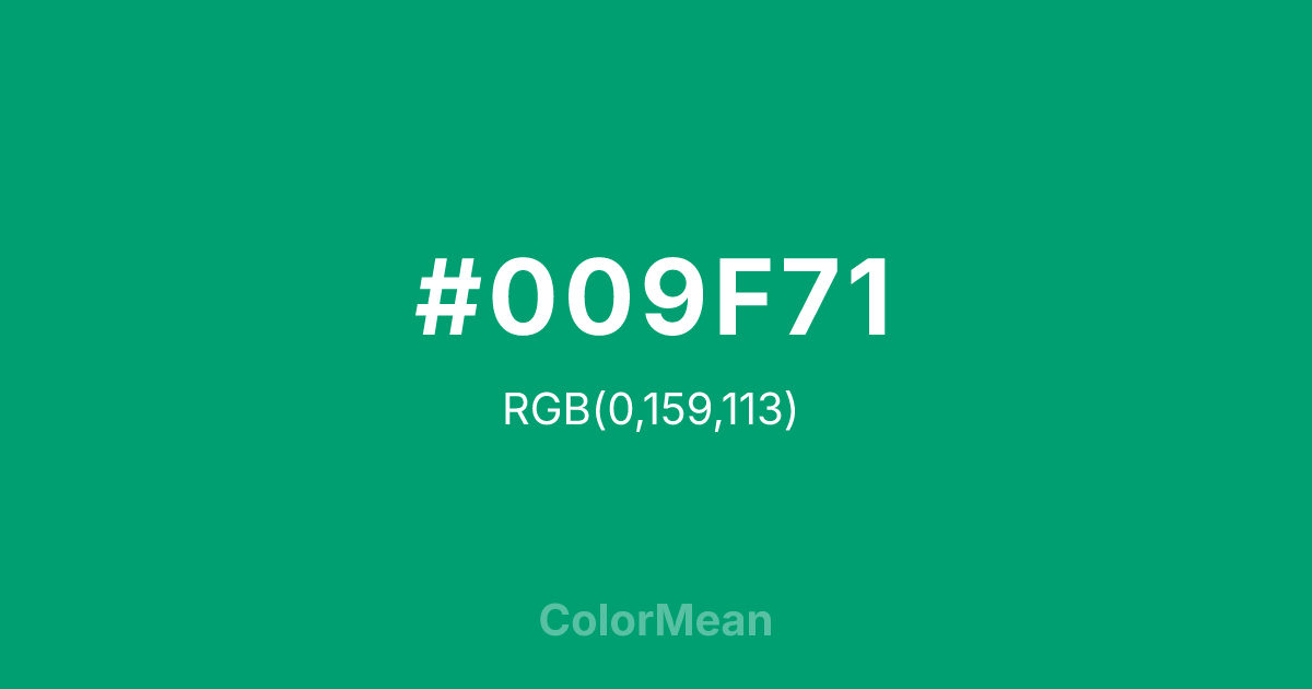 #009F71 color swatch
