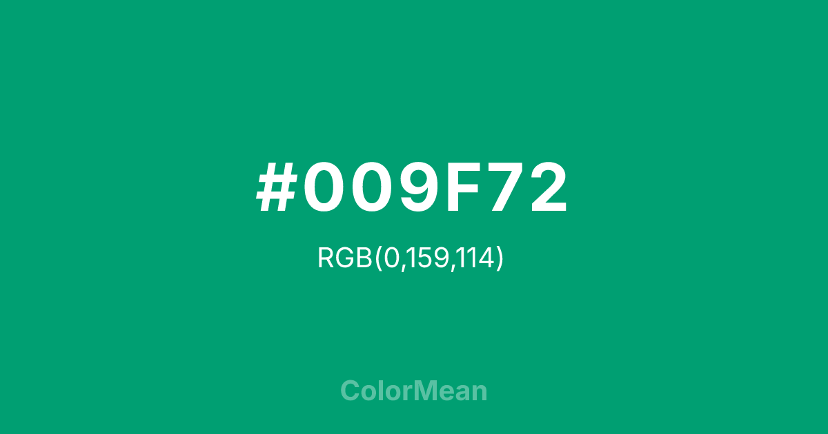 #009F72 color swatch