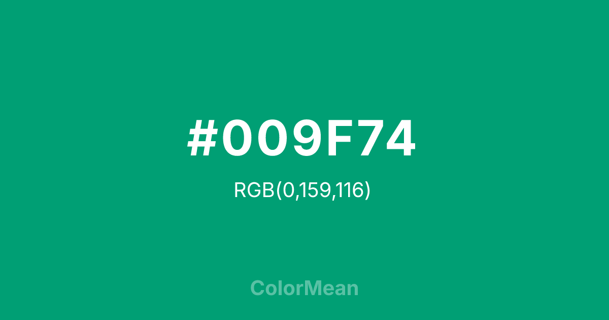#009F74 color swatch