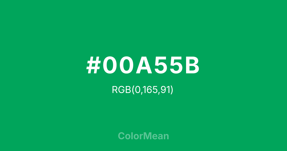 #00A55B color swatch