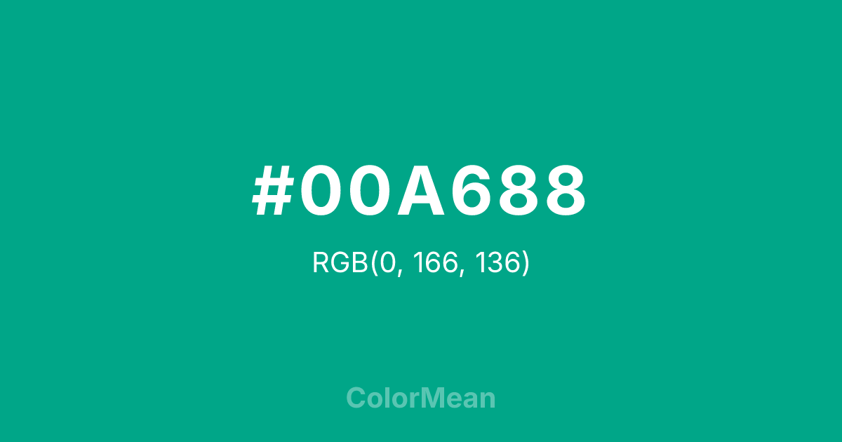 #00A688 color swatch