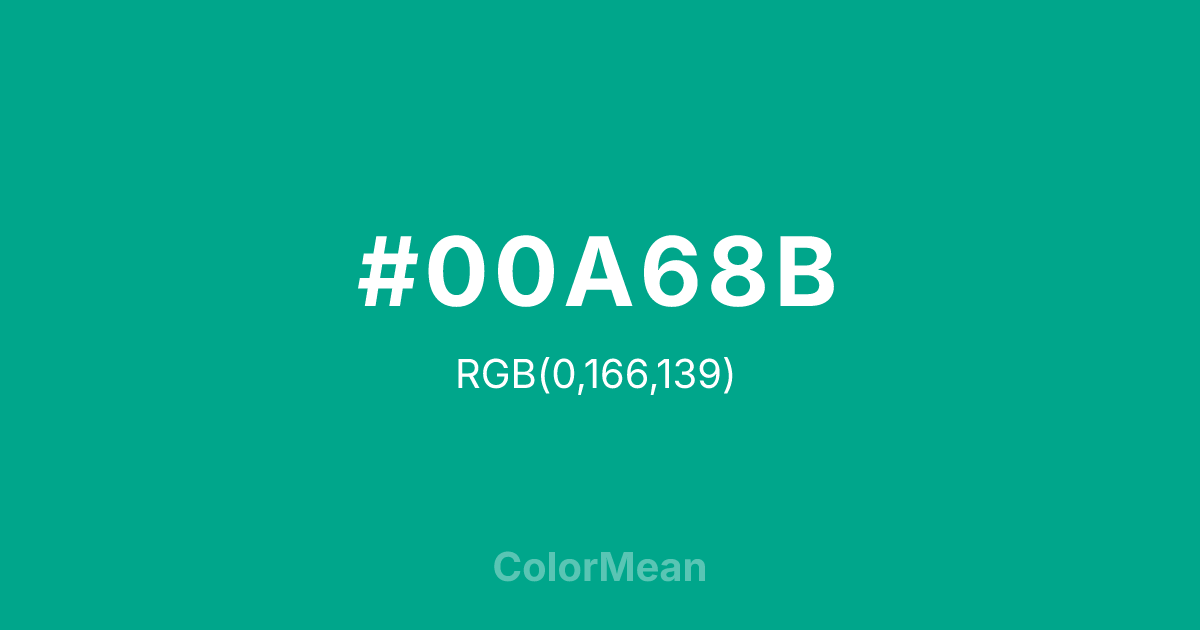 #00A68B color swatch