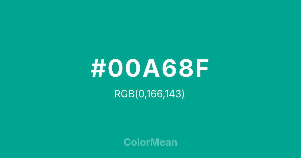 #00A68F color swatch