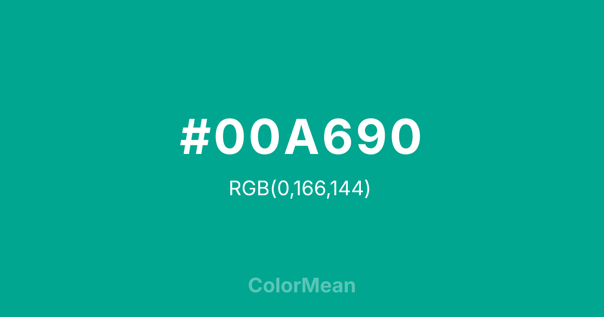 #00A690 color swatch