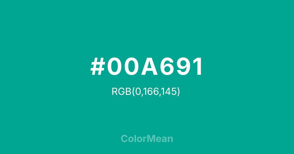 #00A691 color swatch