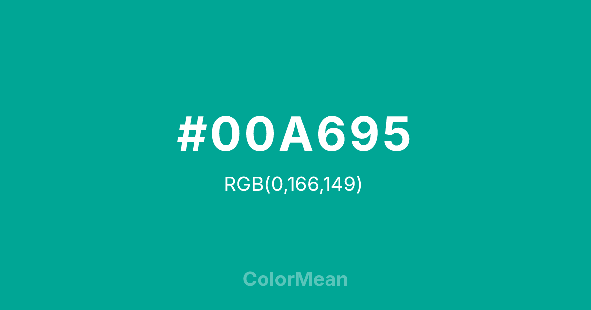 #00A695 color swatch