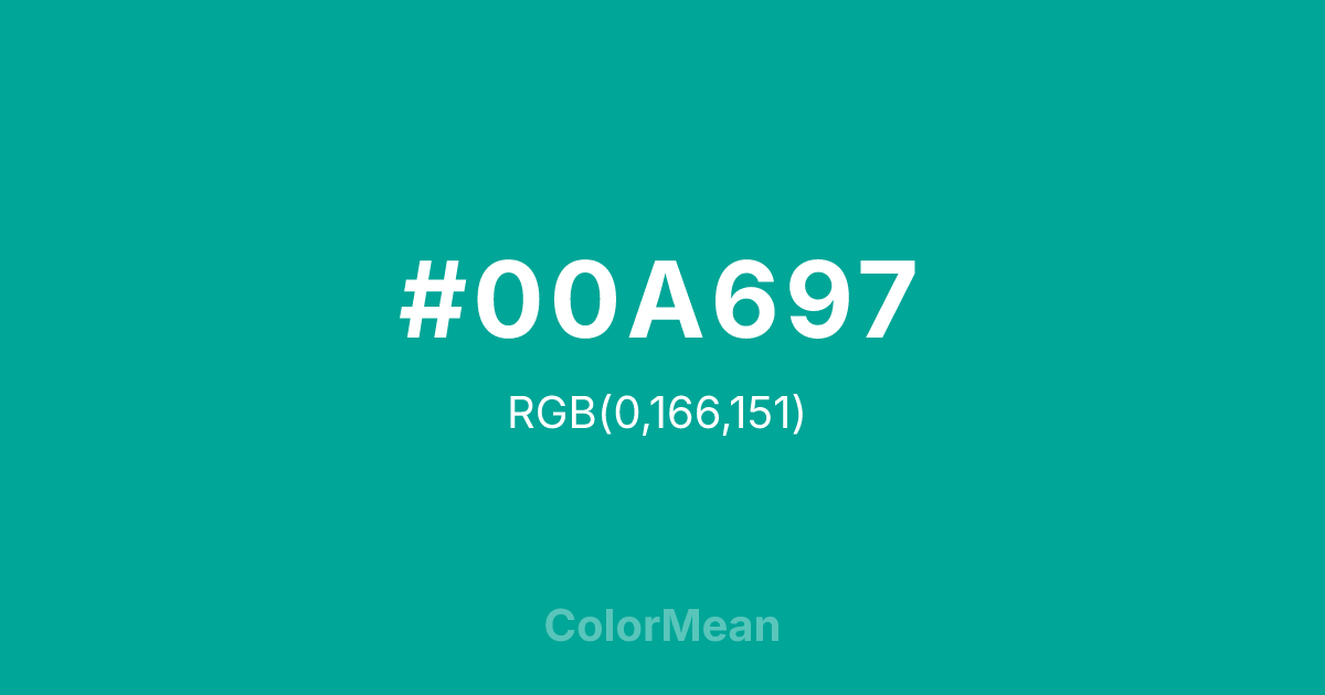 #00A697 color swatch