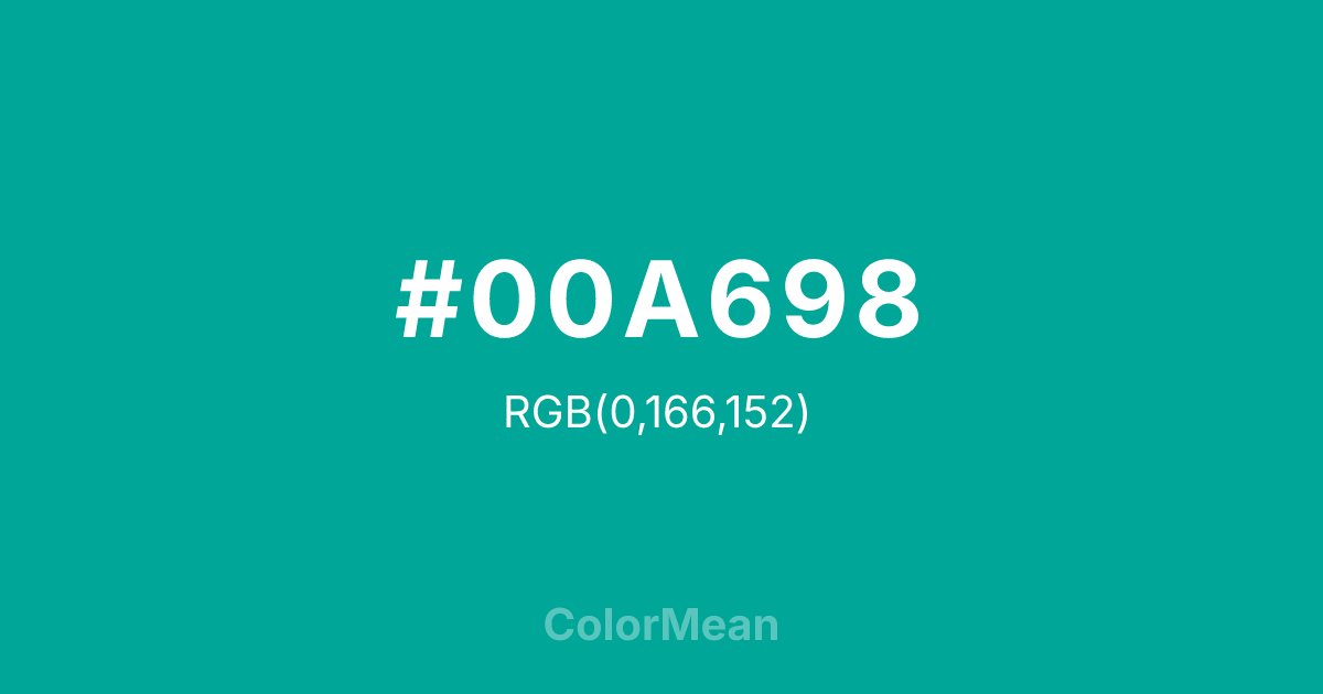 #00A698 color swatch