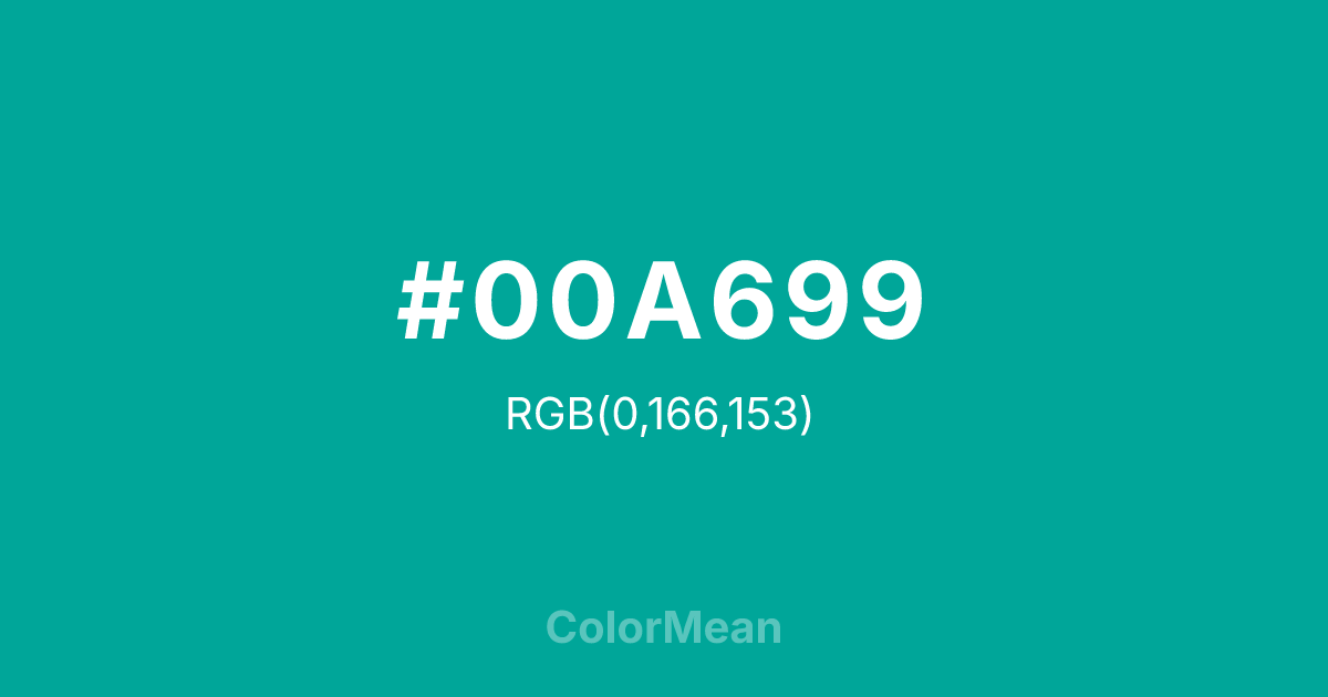 #00A699 color swatch