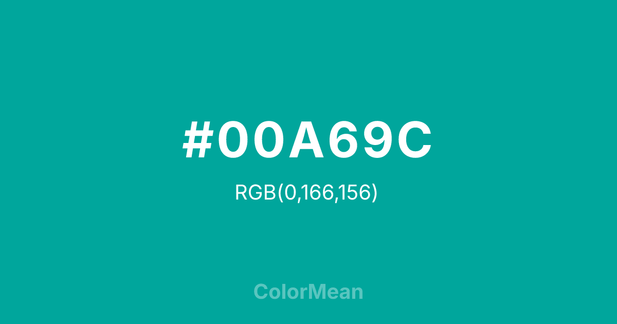 #00A69C color swatch