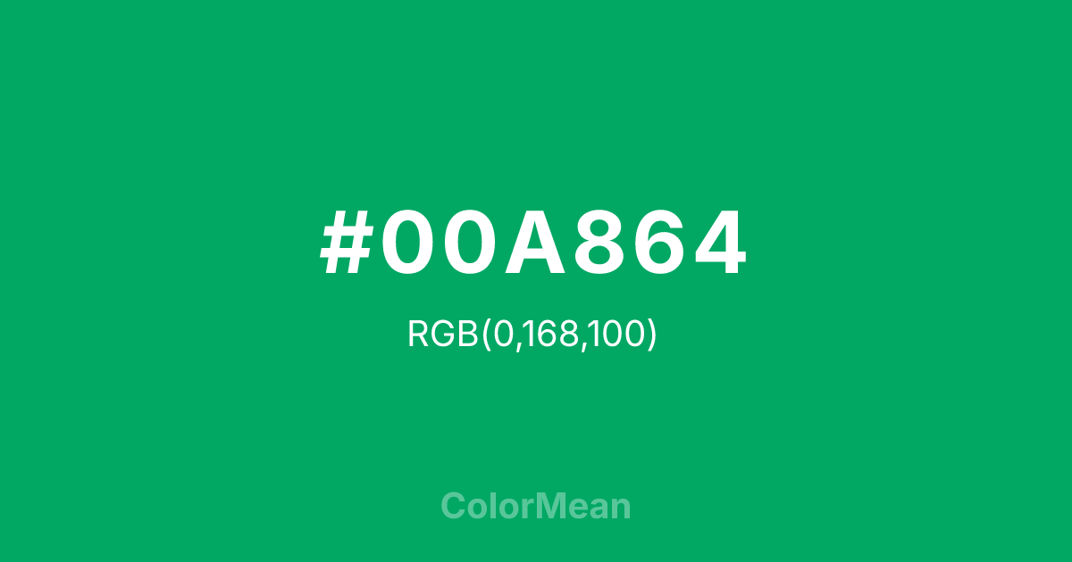 #00A864 color swatch