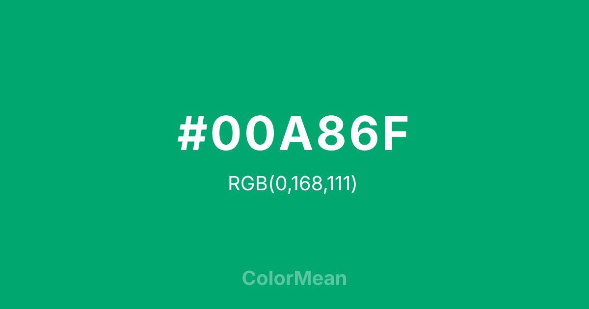 #00A86F color swatch