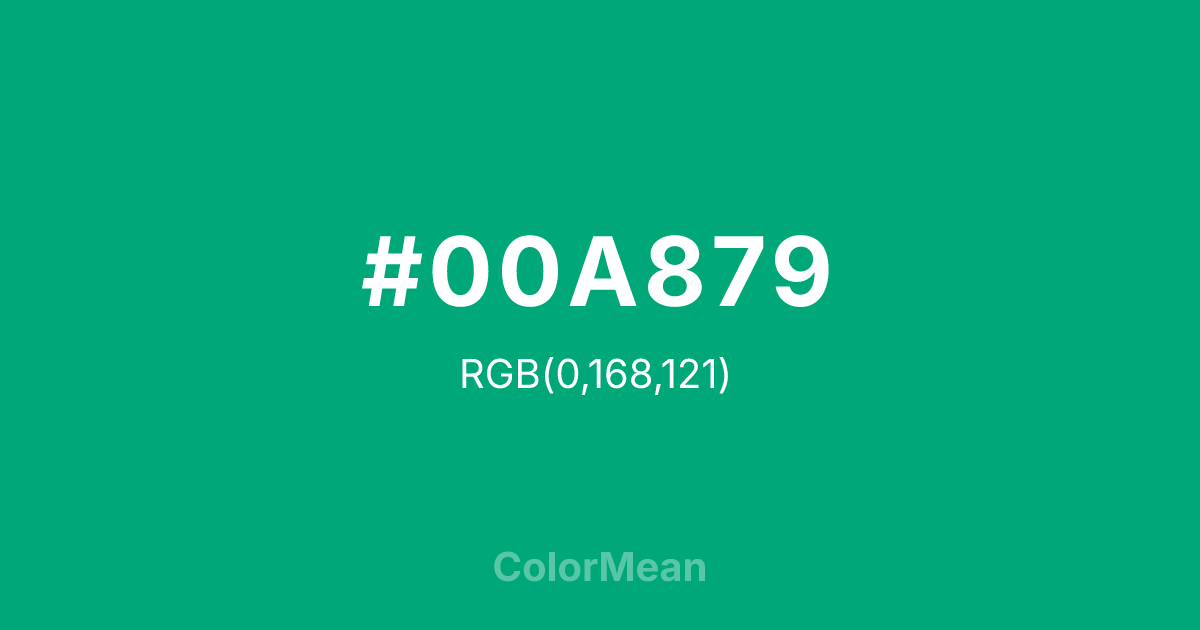 #00A879 color swatch