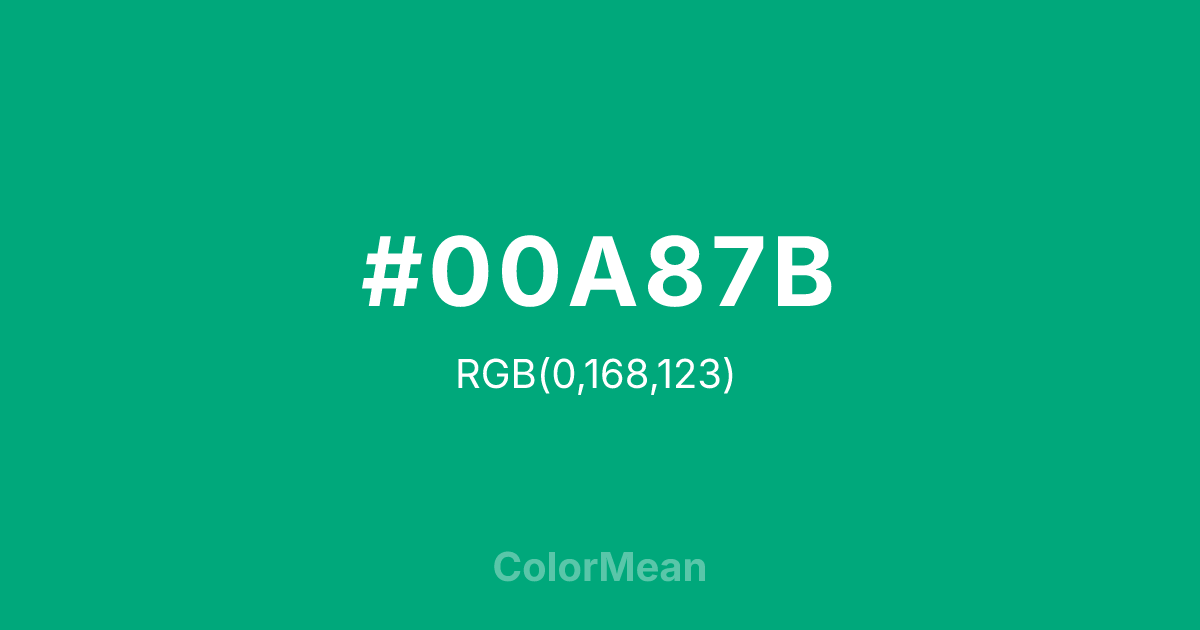 #00A87B color swatch