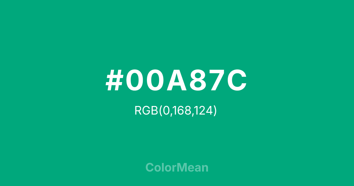 #00A87C color swatch