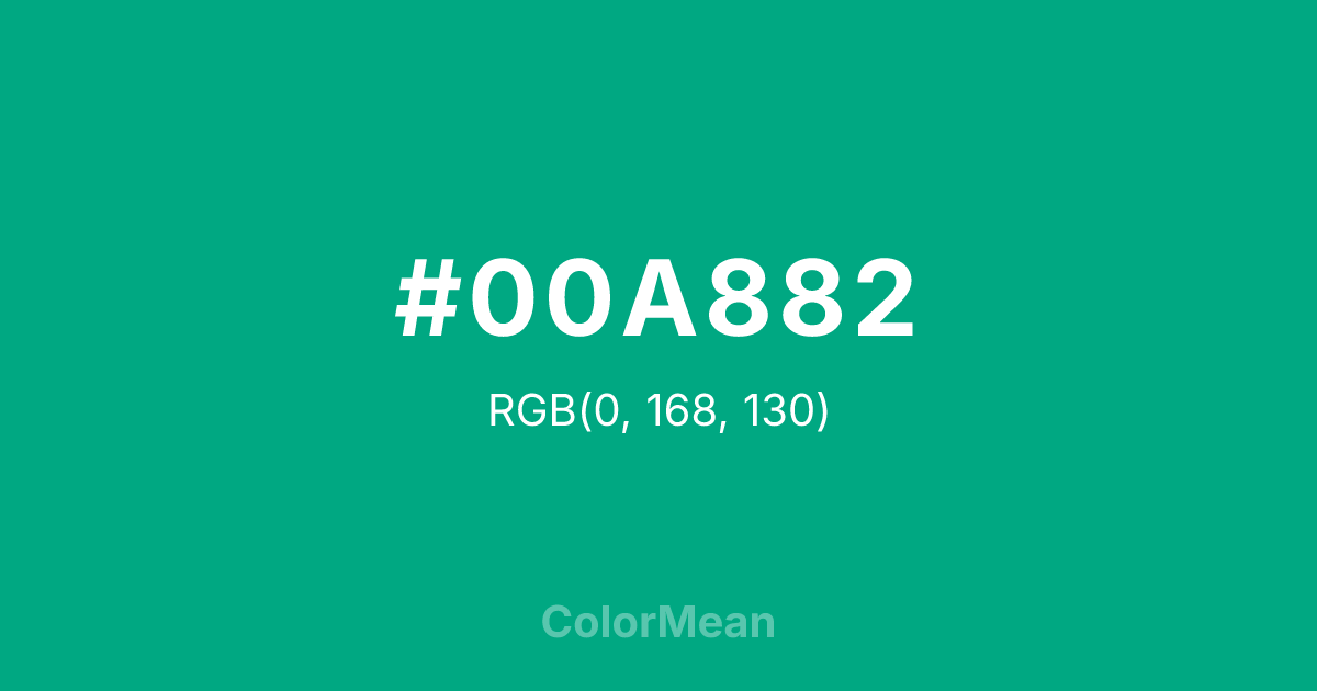 #00A882 color swatch