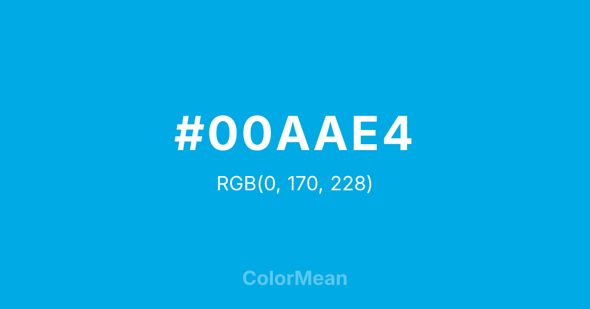 #00AAE4 color swatch