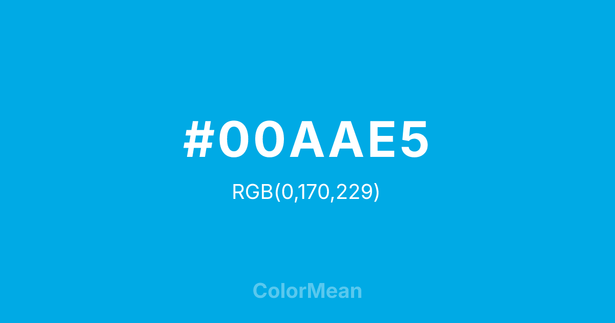 #00AAE5 color swatch