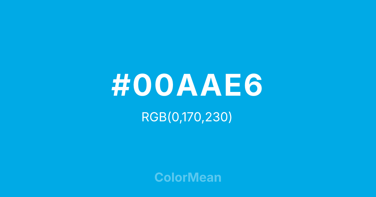 #00AAE6 color swatch