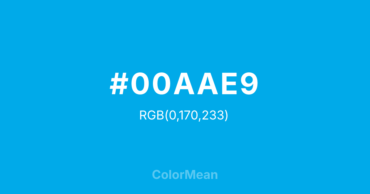 #00AAE9 color swatch