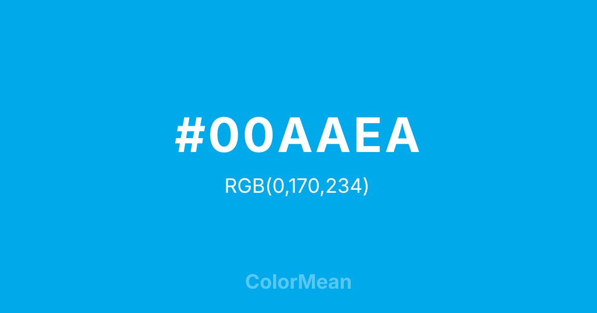 #00AAEA color swatch