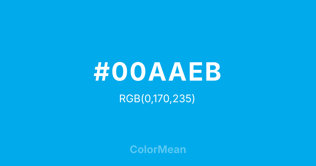 #00AAEB color swatch