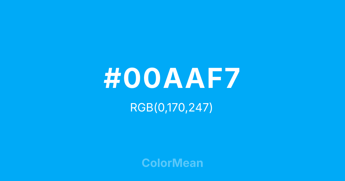 #00AAF7 color swatch