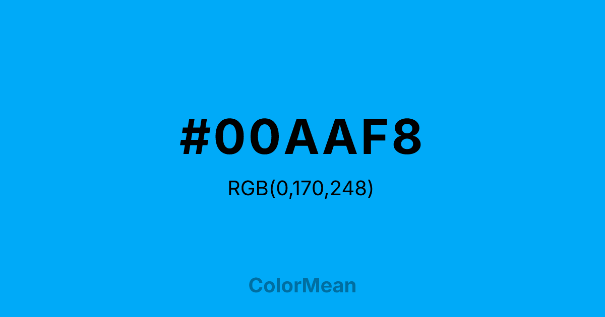 #00AAF8 color swatch