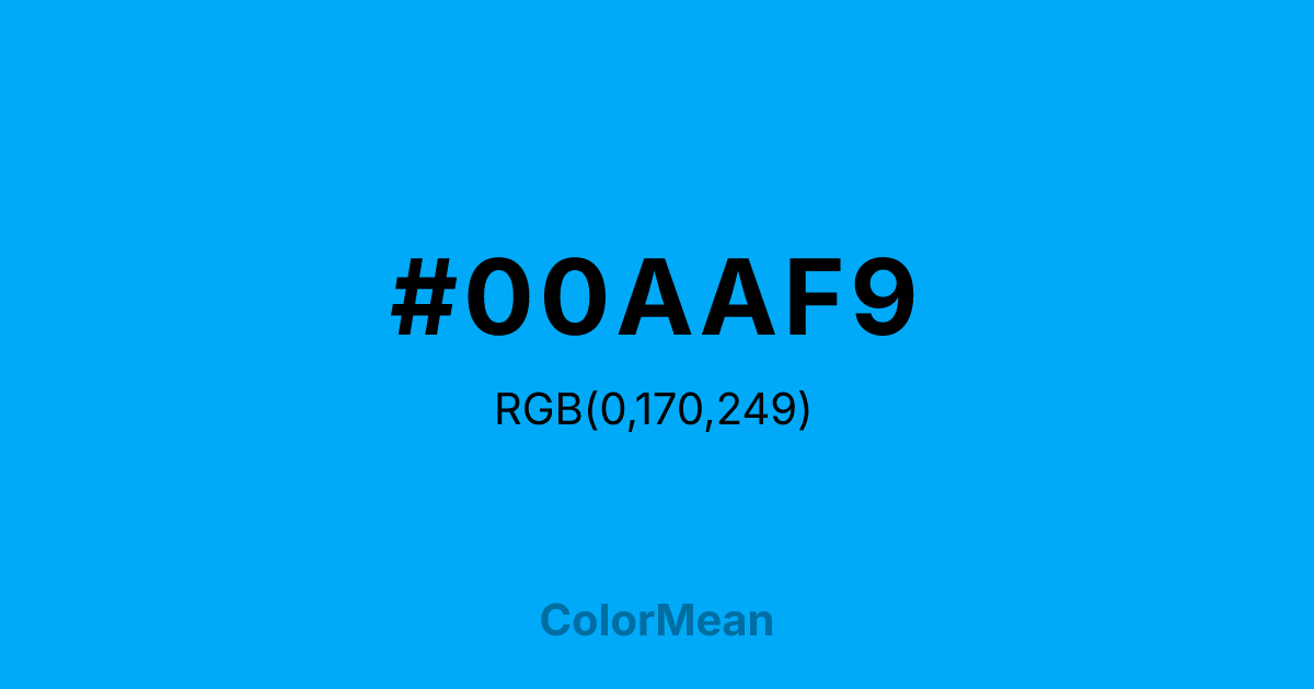 #00AAF9 color swatch