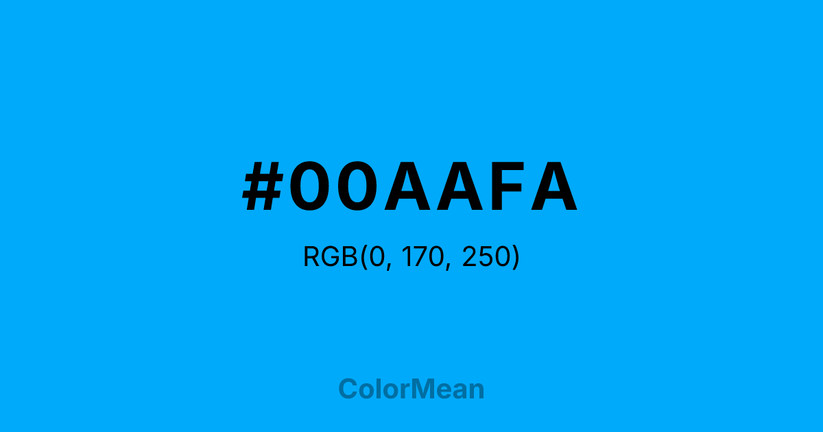 #00AAFA color swatch