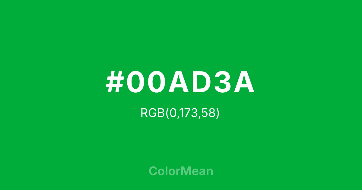 #00AD3A color swatch
