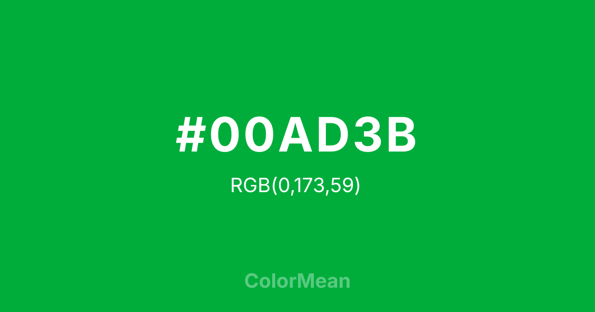 #00AD3B color swatch