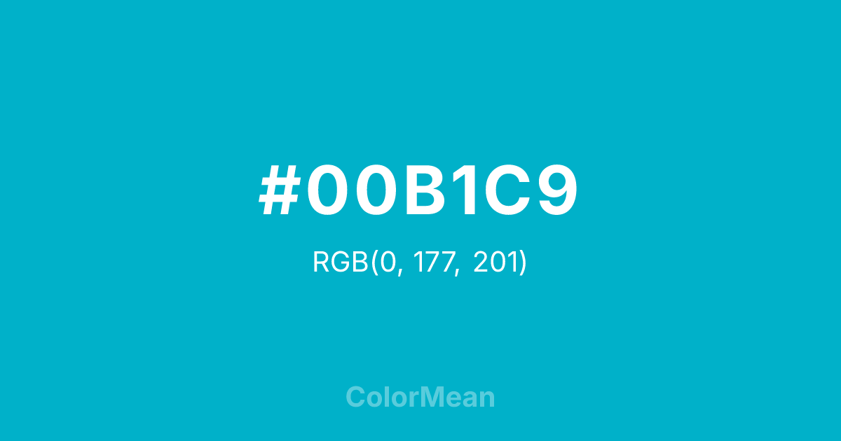 #00B1C9 color swatch