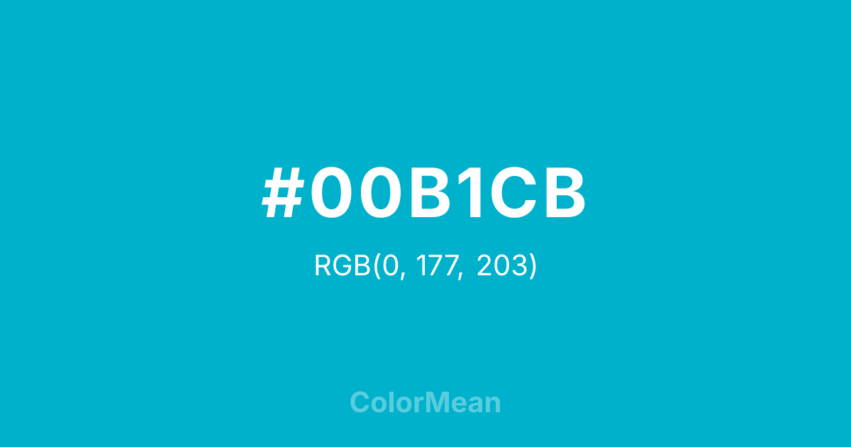 #00B1CB color swatch
