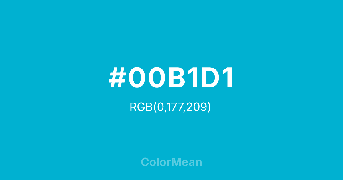 #00B1D1 color swatch