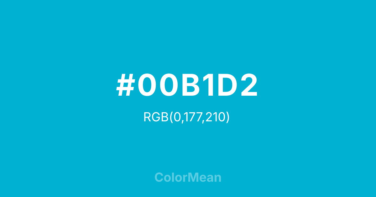 #00B1D2 color swatch
