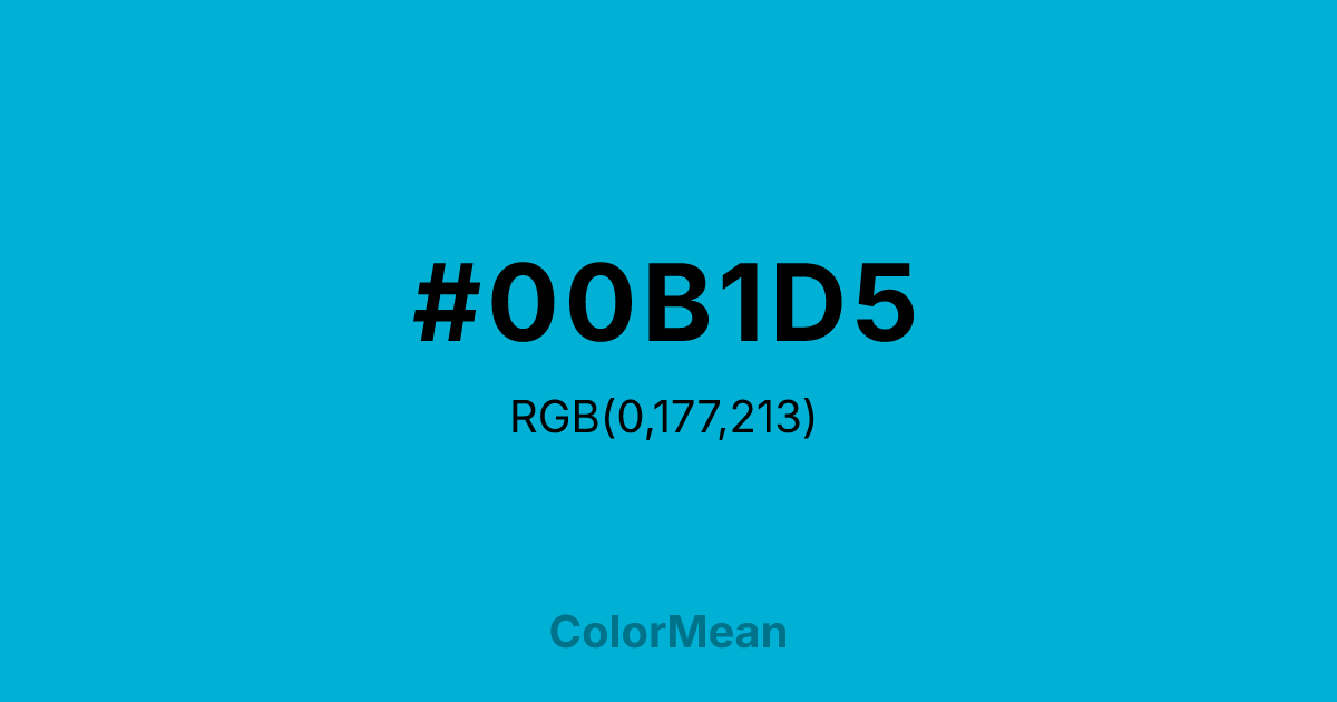 #00B1D5 color swatch
