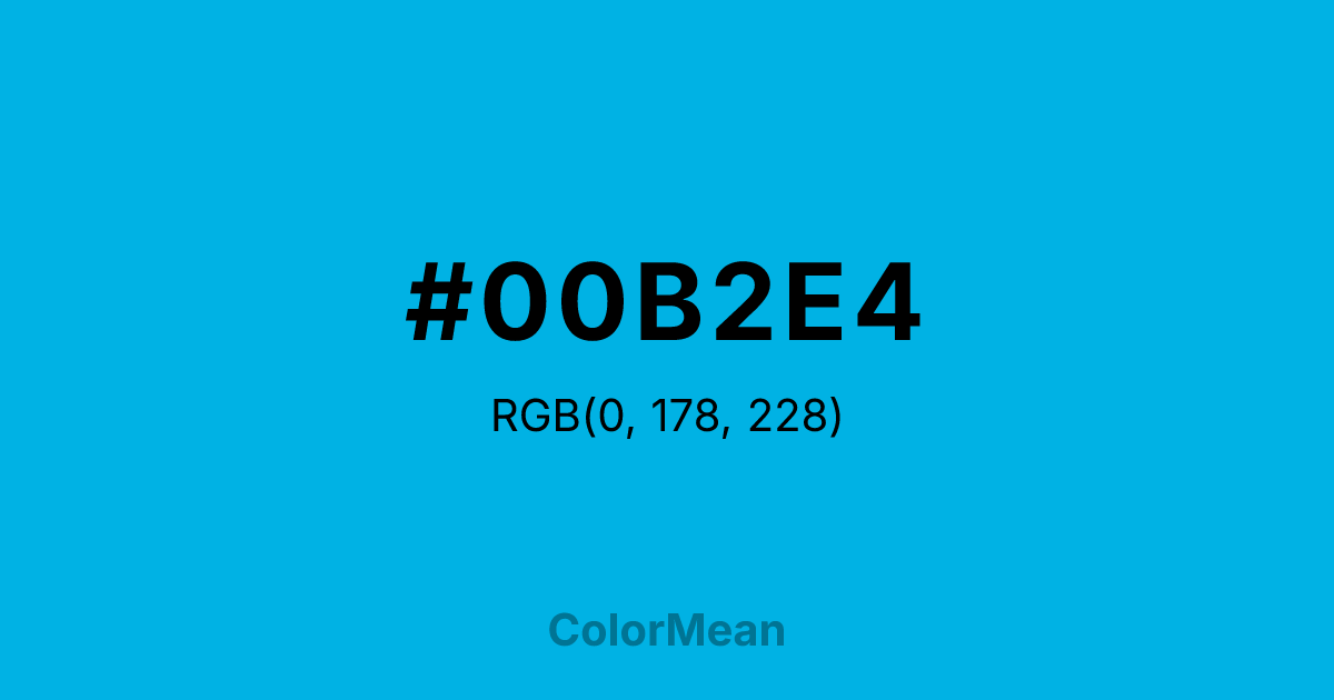 #00B2E4 color swatch