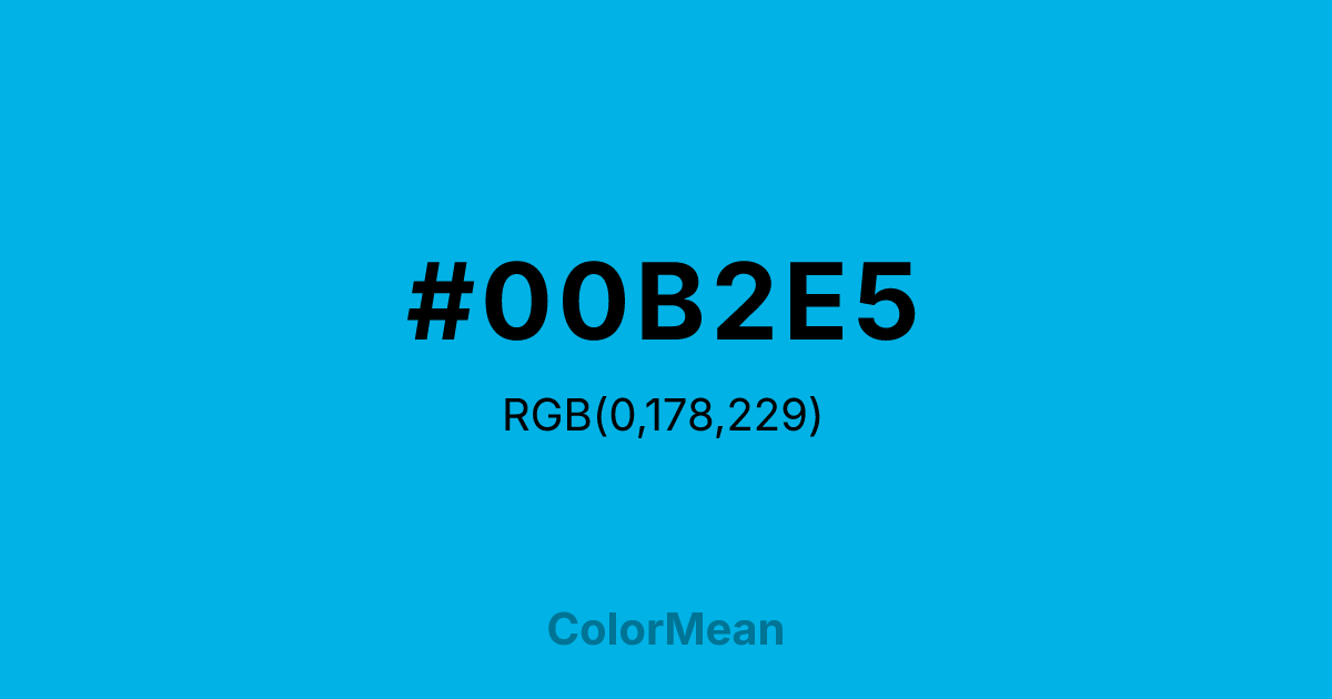 #00B2E5 color swatch