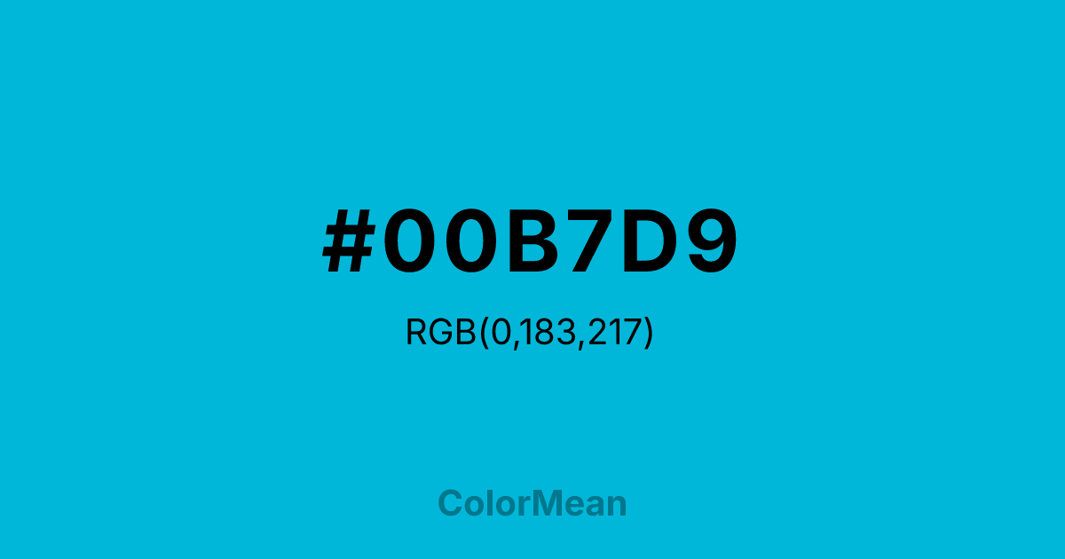 #00B7D9 color swatch
