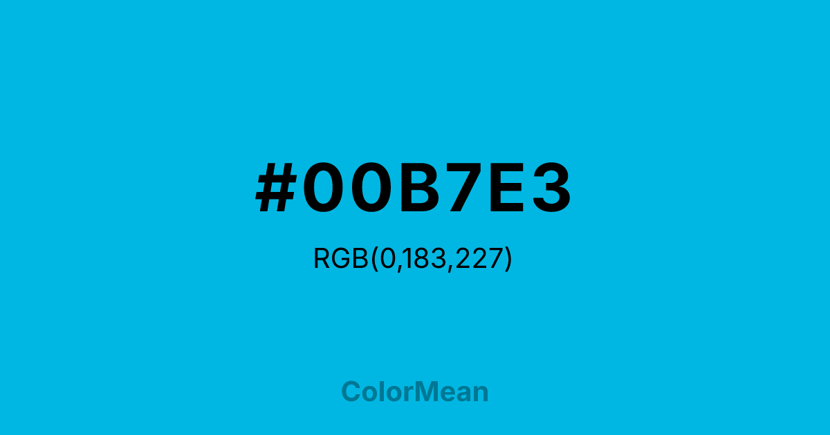 #00B7E3 color swatch
