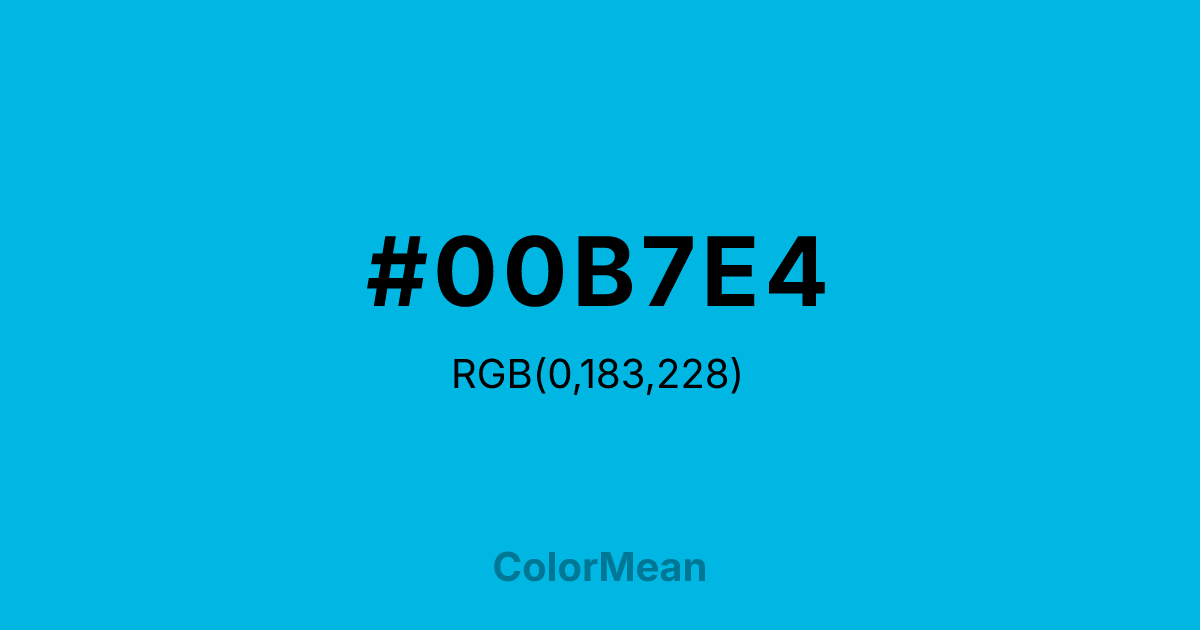 #00B7E4 color swatch