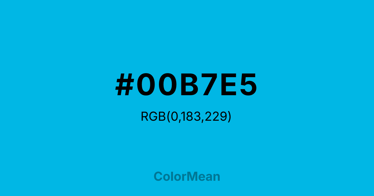 #00B7E5 color swatch