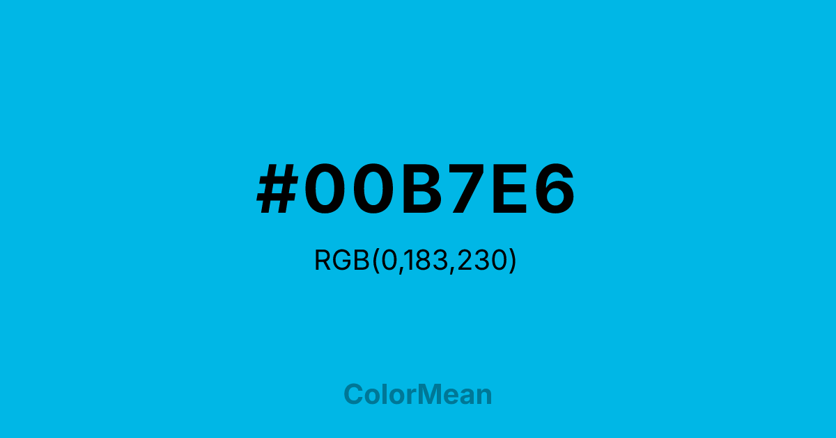 #00B7E6 color swatch
