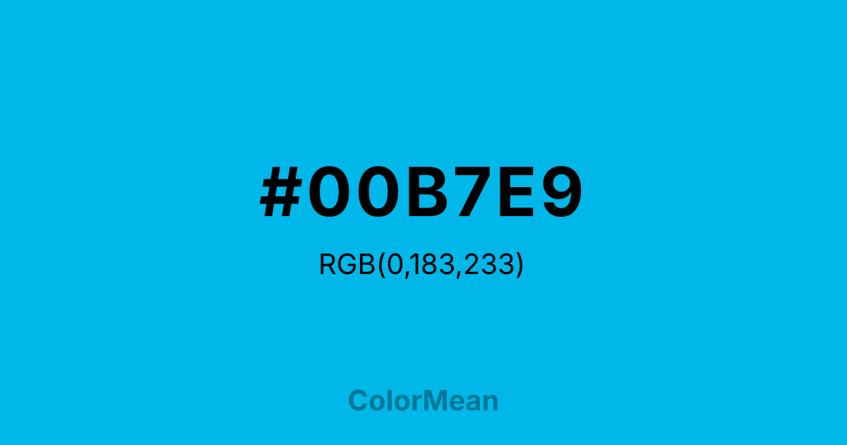 #00B7E9 color swatch