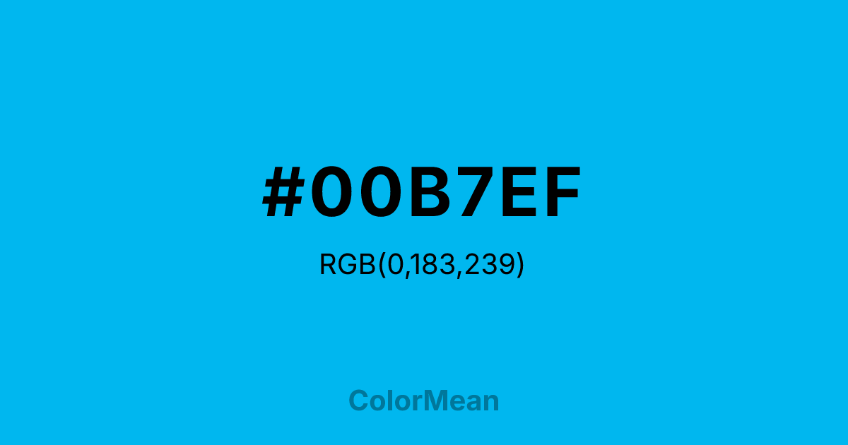 #00B7EF color swatch